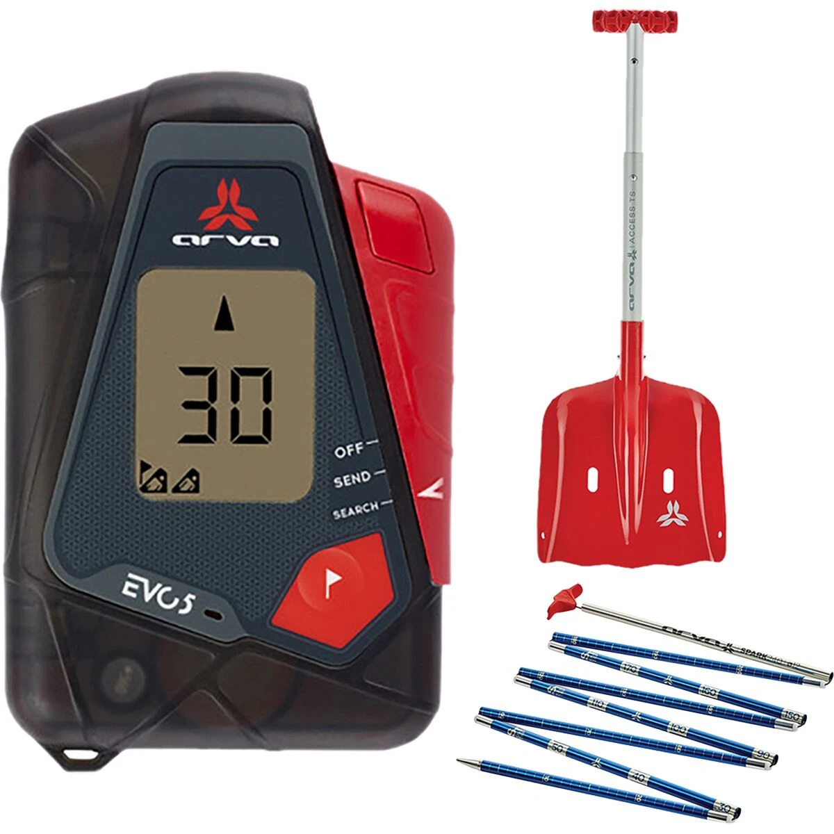 ARVA Avalanche Beacons Evo5 Combo Kit 3 ARVA Avalanche Beacons Evo5 Combo Kit