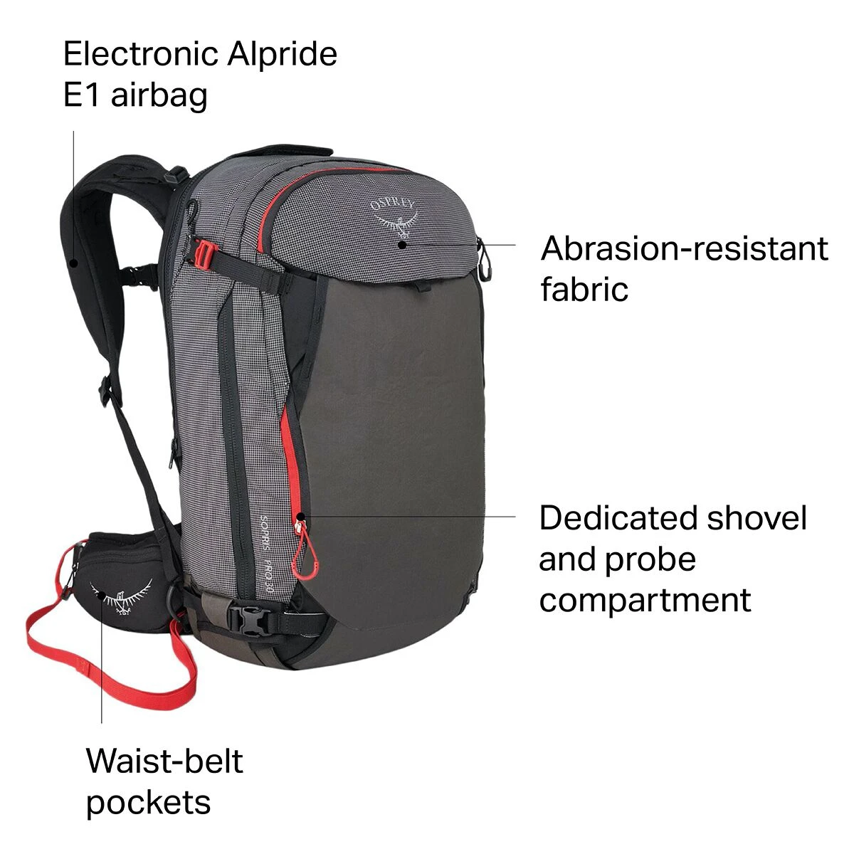 Osprey Packs Airbag Packs & Accessories Sopris Pro Avy 30L Airbag Backpack Women's 4 Osprey Packs Airbag Packs & Accessories Sopris Pro Avy 30L Airbag Backpack Women's - Image 2